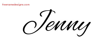 Cursive Name Tattoo Designs Jenny Download Free - Free Name Designs