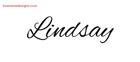 Cursive Name Tattoo Designs Lindsay Download Free - Free Name Designs