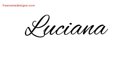 Cursive Name Tattoo Designs Luciana Download Free - Free Name Designs