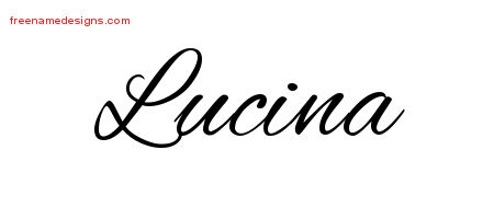 Cursive Name Tattoo Designs Lucina Download Free - Free Name Designs
