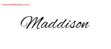 Cursive Name Tattoo Designs Maddison Download Free - Free Name Designs