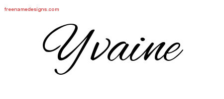 Cursive Name Tattoo Designs Yvaine Download Free - Free Name Designs