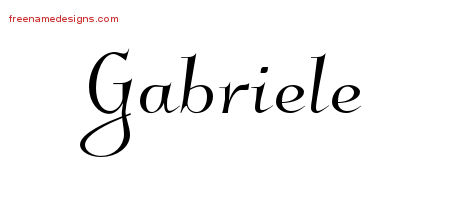 Elegant Name Tattoo Designs Gabriele Free Graphic - Free Name Designs