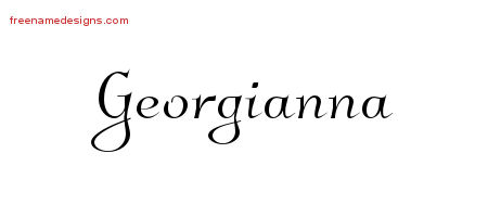 Elegant Name Tattoo Designs Georgianna Free Graphic - Free Name Designs