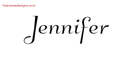 Elegant Name Tattoo Designs Jennifer Free Graphic - Free Name Designs