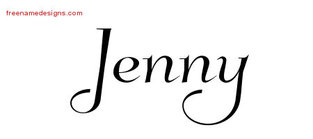 Elegant Name Tattoo Designs Jenny Free Graphic - Free Name Designs