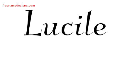 Elegant Name Tattoo Designs Lucile Free Graphic - Free Name Designs