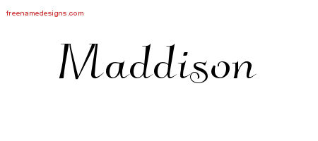 Elegant Name Tattoo Designs Maddison Free Graphic - Free Name Designs