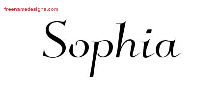 Elegant Name Tattoo Designs Sophia Free Graphic - Free Name Designs