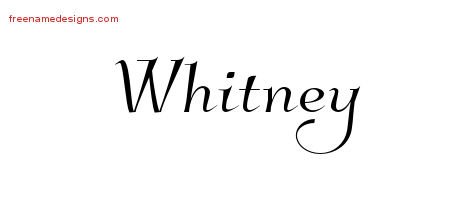 Elegant Name Tattoo Designs Whitney Free Graphic - Free Name Designs