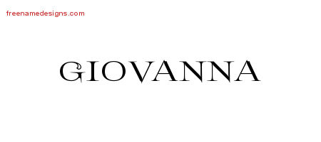 Flourishes Name Tattoo Designs Giovanna Printable - Free Name Designs