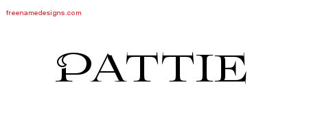 Flourishes Name Tattoo Designs Pattie Printable - Free Name Designs
