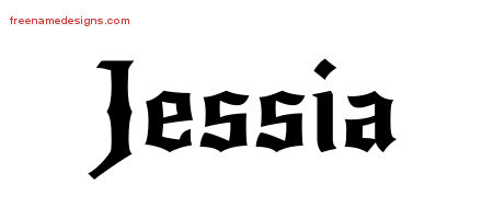 Gothic Name Tattoo Designs Jessia Free Graphic - Free Name Designs