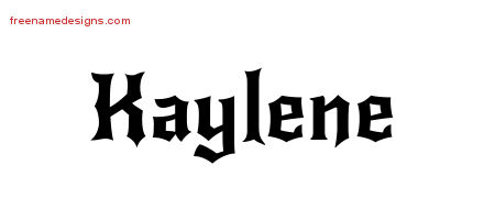 Gothic Name Tattoo Designs Kaylene Free Graphic - Free Name Designs