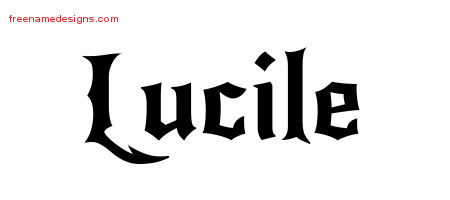 Gothic Name Tattoo Designs Lucile Free Graphic - Free Name Designs