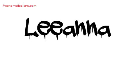 Graffiti Name Tattoo Designs Leeanna Free Lettering - Free Name Designs