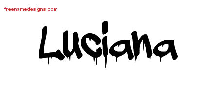 Graffiti Name Tattoo Designs Luciana Free Lettering - Free Name Designs