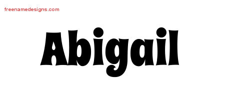 Groovy Name Tattoo Designs Abigail Free Lettering - Free Name Designs