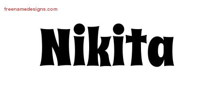 Тату эскиз имя никита