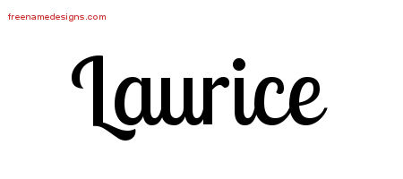 Handwritten Name Tattoo Designs Laurice Free Download - Free Name Designs