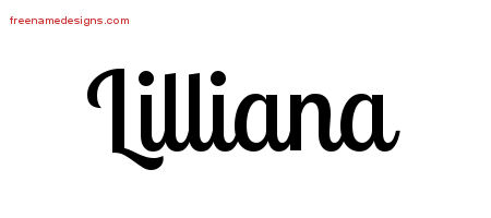 Handwritten Name Tattoo Designs Lilliana Free Download - Free Name Designs