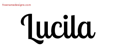 Handwritten Name Tattoo Designs Lucila Free Download - Free Name Designs