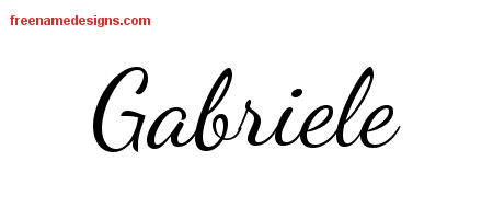 Lively Script Name Tattoo Designs Gabriele Free Printout - Free Name ...
