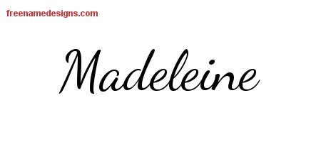 Lively Script Name Tattoo Designs Madeleine Free Printout - Free Name