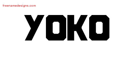 Titling Name Tattoo Designs Yoko Free Printout - Free Name Designs