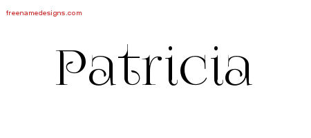 Vintage Name Tattoo Designs Patricia Free Download - Free Name Designs