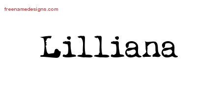 Vintage Writer Name Tattoo Designs Lilliana Free Lettering - Free Name ...