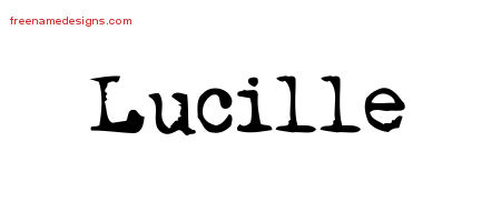 Vintage Writer Name Tattoo Designs Lucille Free Lettering - Free Name ...